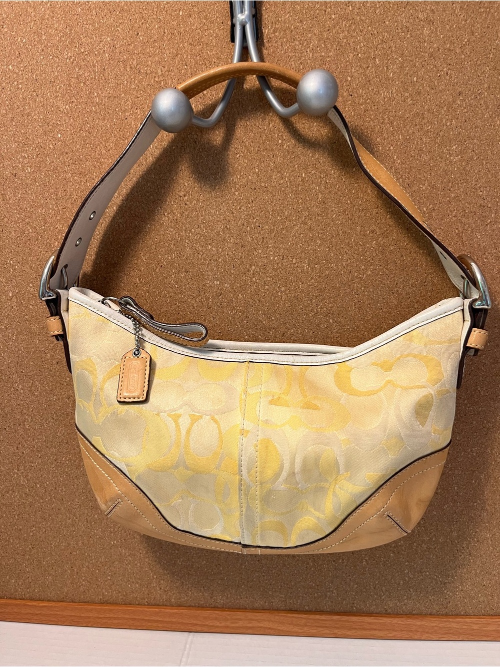 Coach Y2K Optic Soho Leather & Canvas Hobo Bag - Rare